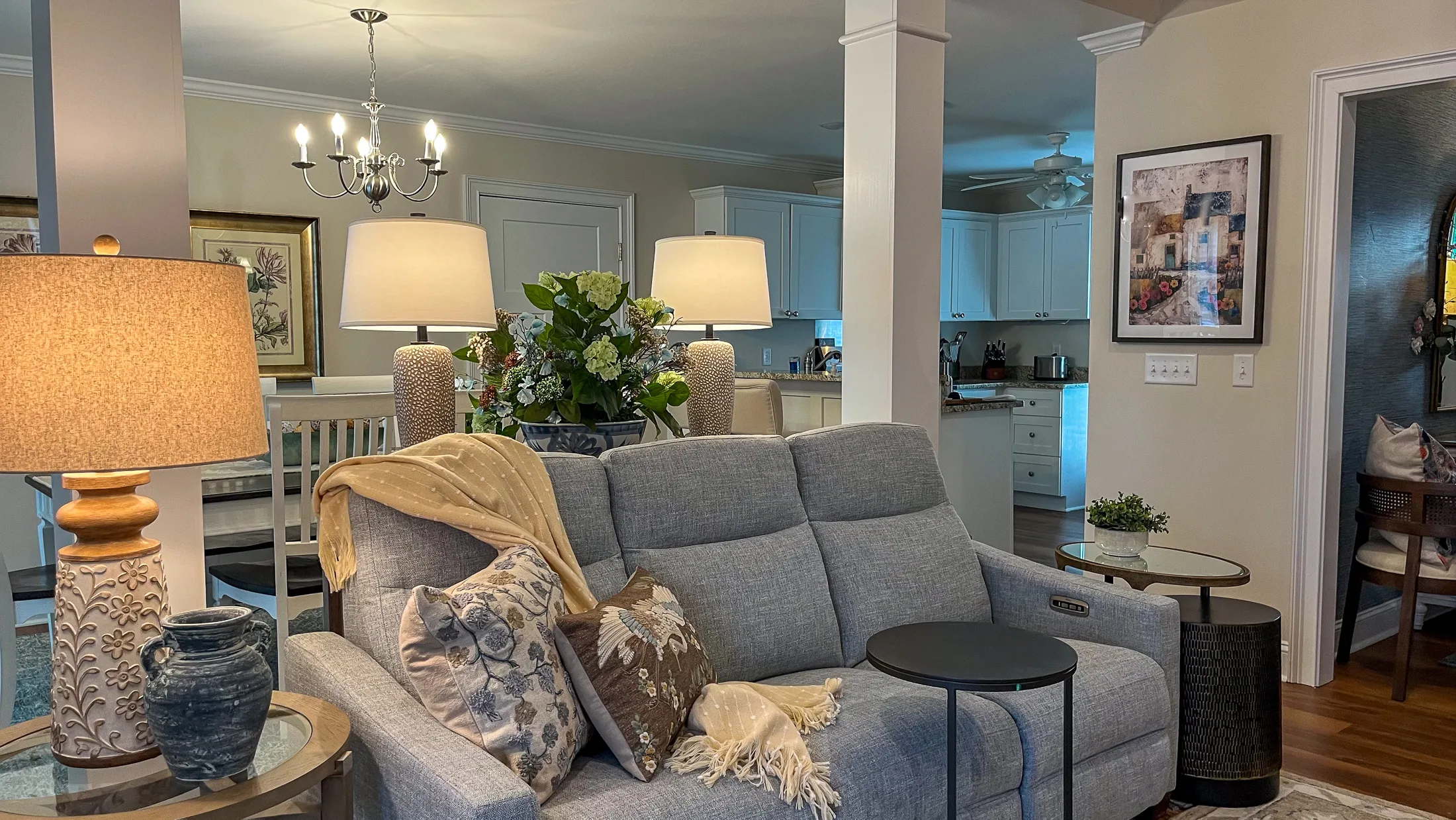 Living room view at Georgia Cottage