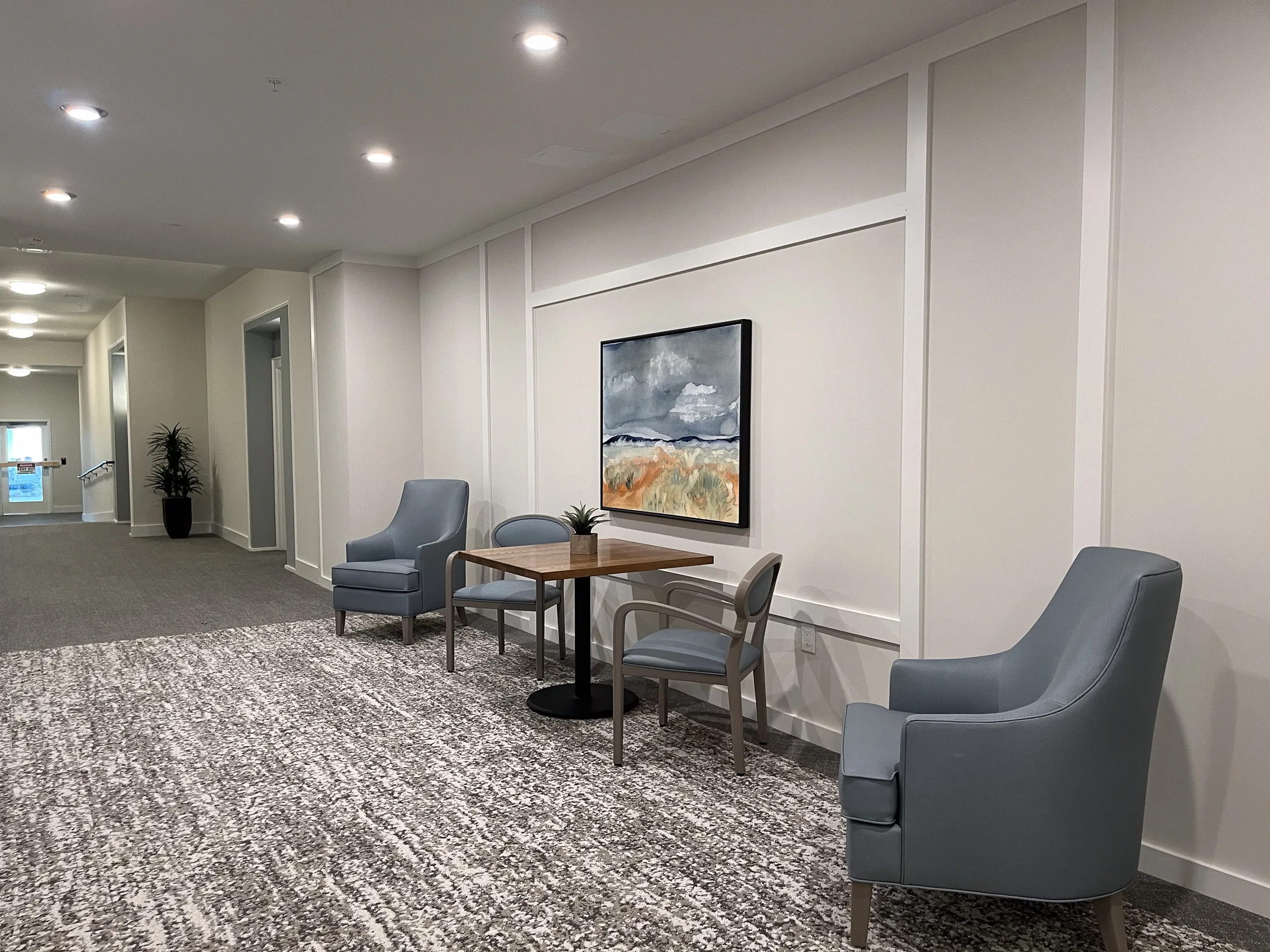 Gallery hall at Aspire at the Hill