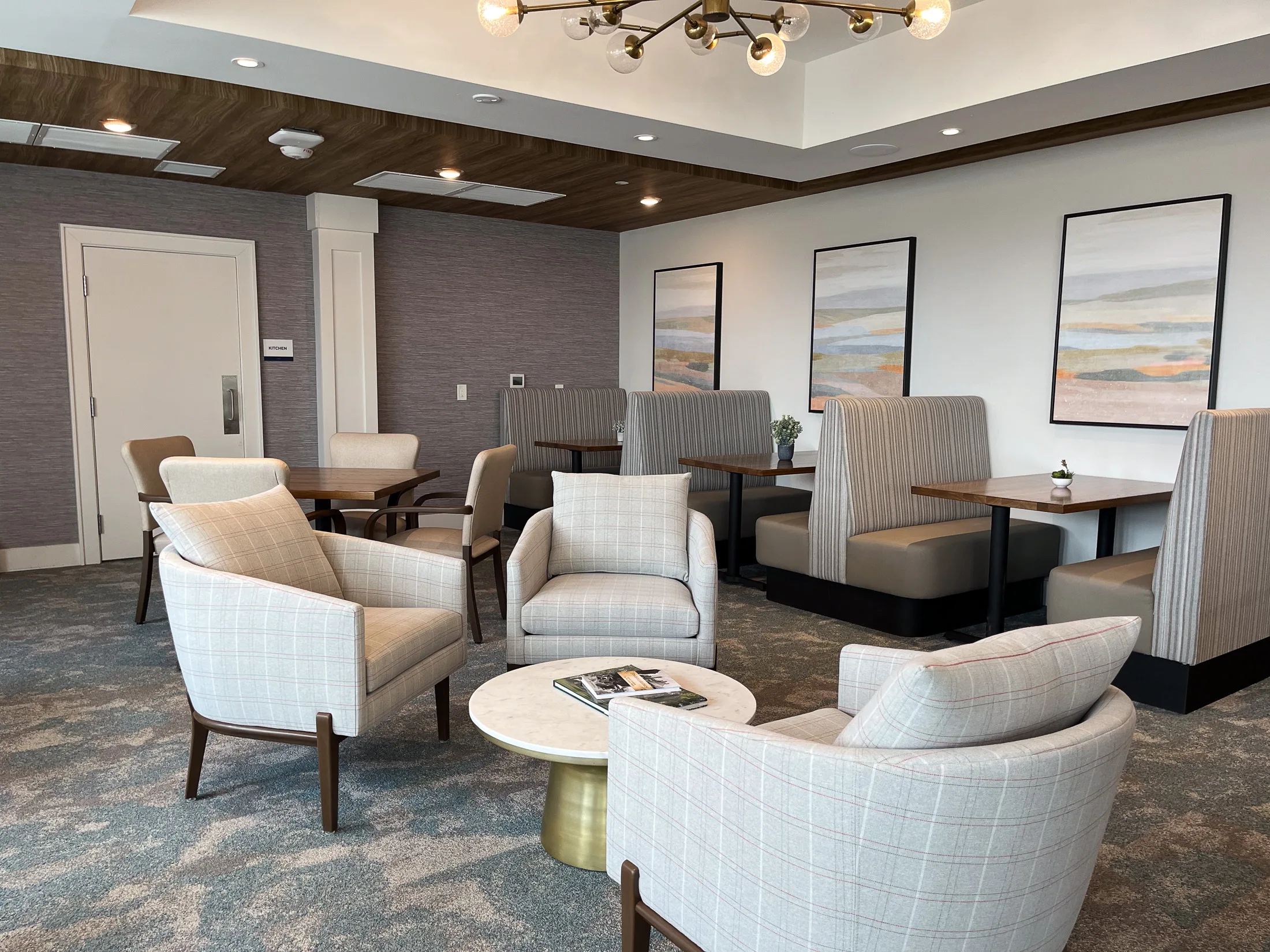 Club lounge seating at Aspire at the Hill